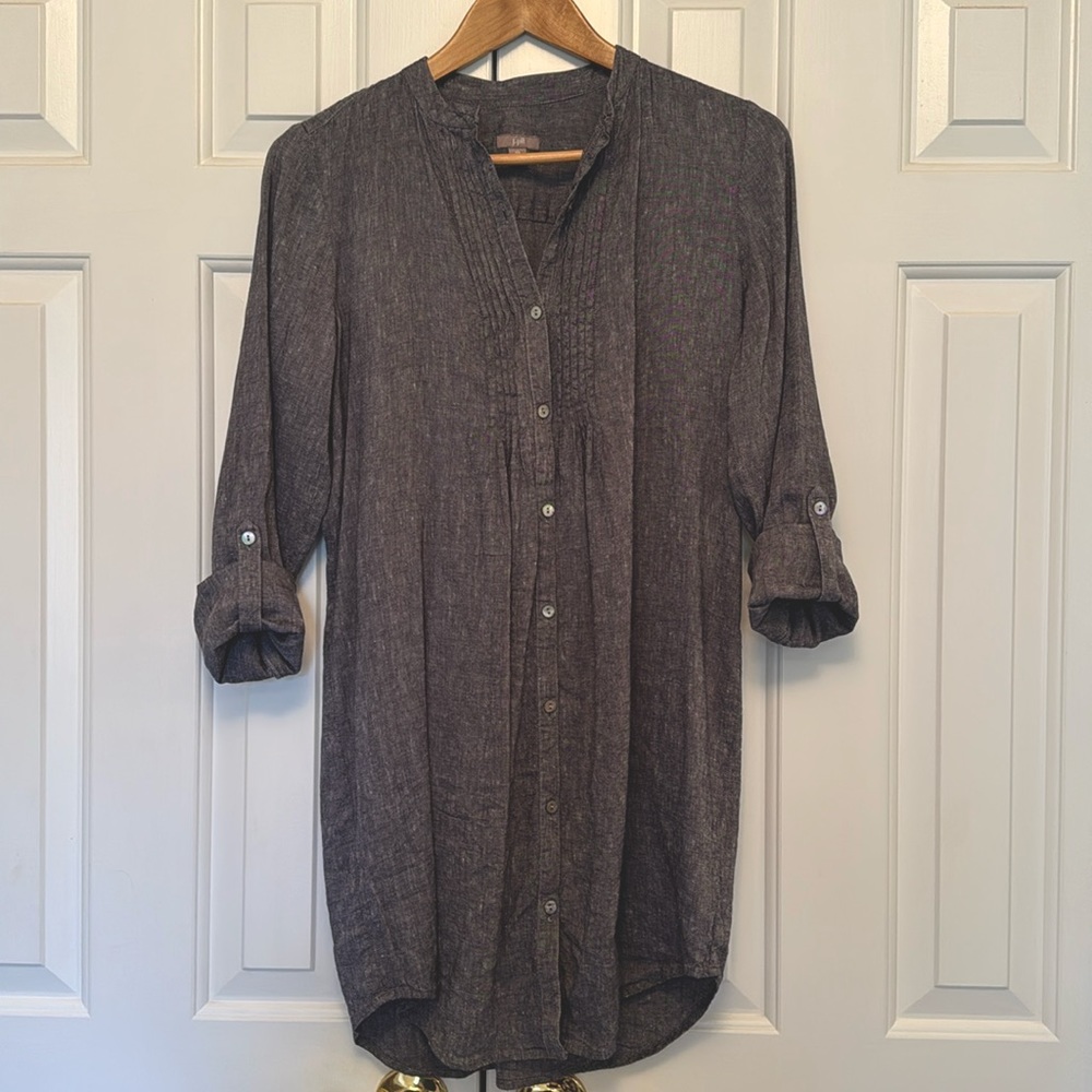 J Jill linen blend shirt dress, size XS